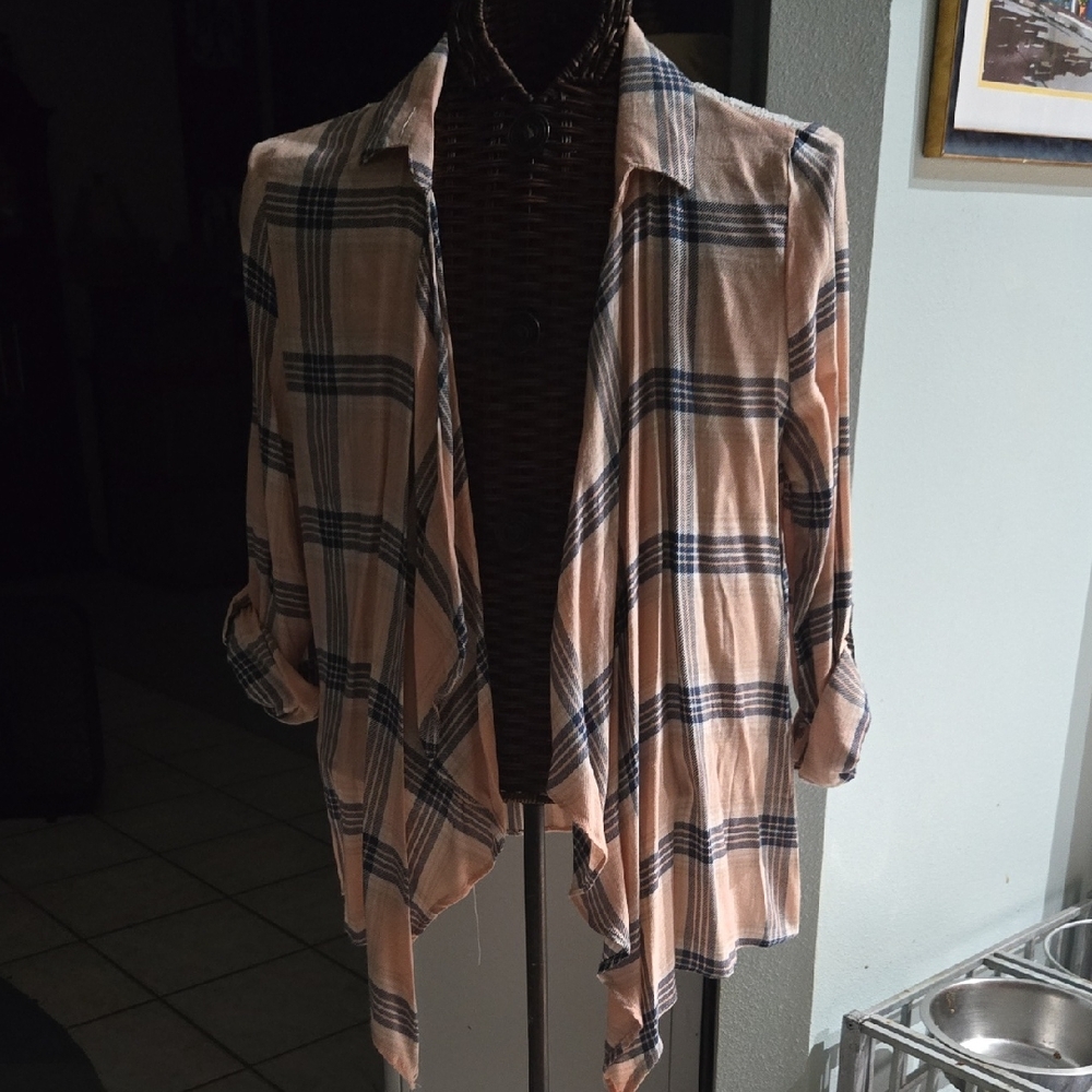 Cupid's Diary Plaid Cardigan